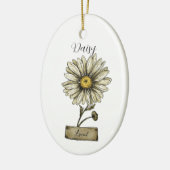 Birth Blume APRIL Birthday Daisy Keramik Ornament (Links)