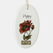Birth Blume AUGUST Birthday Poppy Keramik Ornament (Rechts)
