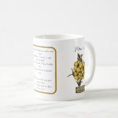 Birth Blume FEBRUARY Geburtstag Primrose Gedicht Kaffeetasse (VorderseiteRechts)