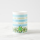 Birth Blume & Gem Strip Tasse Dezember Knochen Chi (Vorderseite)