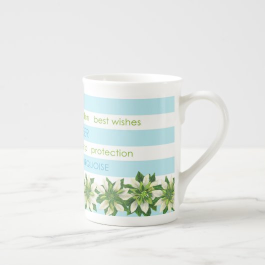 Birth Blume & Gem Strip Tasse Dezember Knochen Chi (Rechts)