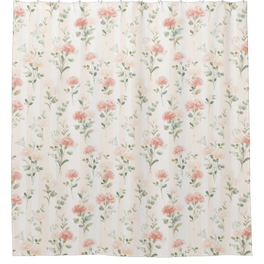 Birth Blume Jan Carnation Duschvorhang (Vorderseite)