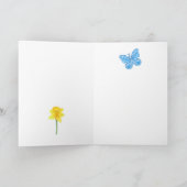 Birth Blume März Chalk Personalisiert Card Karte (Innenseite)