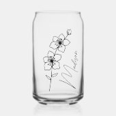 Birth Blume März Cherry Blossom Bridemaid Geschenk Dosenglas (Vorderseite)