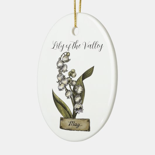 Birth Blume MAY Birthday Lily Valley Keramik Ornament (Links)