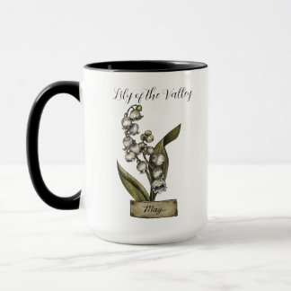Birth Blume MAY Birthday Lily Valley Tasse
