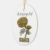 Birth Blume OCTOBER Geburtstag Marigold Keramik Ornament (Links)