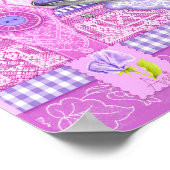 Birth Blume und Gem April Teacup Poster (Ecke)