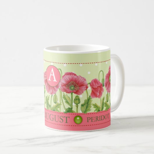 Birth Blume und Gem August Klassische Tasse (VorderseiteRechts)