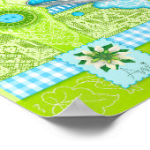 Birth Blume und Gem Dezember Teacup Poster (Ecke)