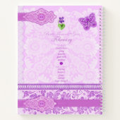 Birth Blume und Gem February Lace Lrge Notizblock (Rückseite)
