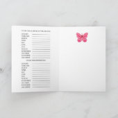 Birth Blume und Gem January Word Game Card Karte (Innenseite)