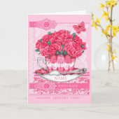 Birth Blume und Gem January Word Game Card Karte (Gelbe Blume)