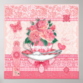 Birth Blume und Gem June Teacup Poster (Vorne)