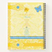 Birth Blume und Gem März Lace Lrge Notizblock (Rückseite)