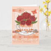 Birth Blume und Gem November Word Game Card Karte (Gelbe Blume)