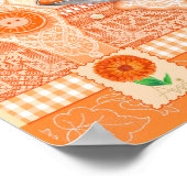 Birth Blume und Gem October Teacup Poster (Ecke)