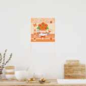 Birth Blume und Gem October Teacup Poster (Küche)