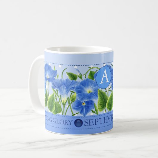 Birth Blume und Gem September Klassische Tasse (Vorderseite Links)
