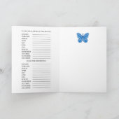 Birth Blume und Gem September Word Game Card Karte (Innenseite)