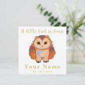 Birth Boy and Girl, sweet little Owl (Stehend Vorderseite)