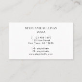 Birth Coach Doula Visitenkarte (Rückseite)