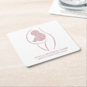 Birth Coach Rechteckiger Pappuntersetzer (angewinkelt)