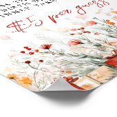 Birth Date Raffle Merry Baby Shower Game sign Poster (Ecke)