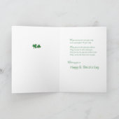 Birth Daughter St. Patrick's Day Hat mit Blume Karte (Innenseite)