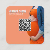 Birth Doula Custom QR Quadratische Visitenkarte (Vorderseite)