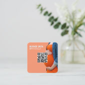 Birth Doula Custom QR Quadratische Visitenkarte (Stehend Vorderseite)
