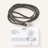 Birth Doula Midfrau Illustrierte Blume Ausweis (Rückseite mit Schlüsselband)