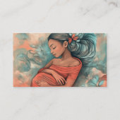 Birth Doula Mother Baby Art Natural Birthing Visitenkarte (Rückseite)