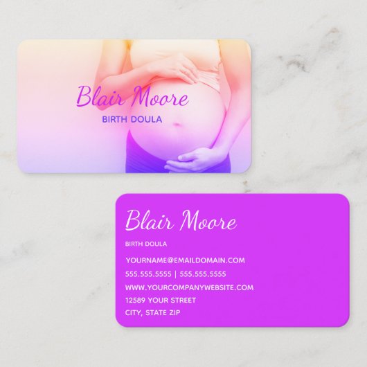 Birth Doula Visitenkarte (Vorne/Hinten)