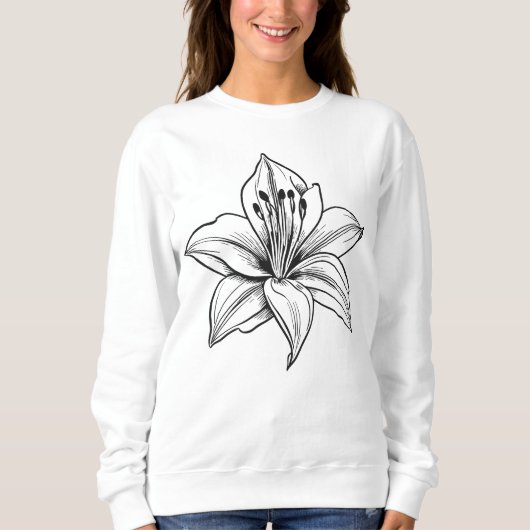 Birth Flower Botanical Design Sweatshirt (Vorderseite)
