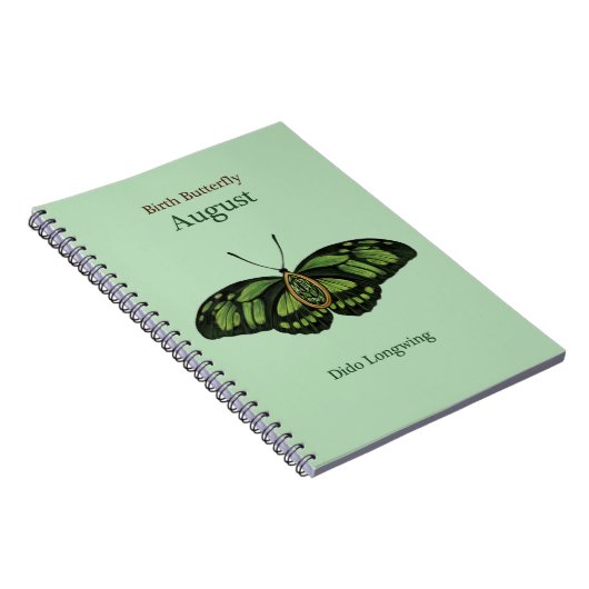 Birth Gemstone Butterfly (August) - Dido Longwing Notizblock (Rechte Seite)