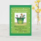 Birth Mama St. Patrick's Day Hat mit Blume Karte (Gelbe Blume)