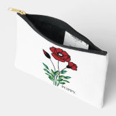 Birth Month Blume August Poppy Zubehörtasche (Offen)