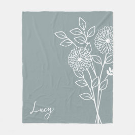 Birth Month Flower, November Calligraphy Name  Fleecedecke