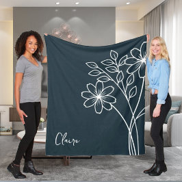 Birth Month Flower, October Calligraphy Name  Fleecedecke