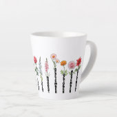 Birth Month Flowers: A Year of Blooms Milchtasse (Rechte Ecke)