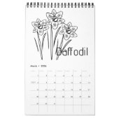 Birth Month Flowers Calendar Kalender (Mär 2026)