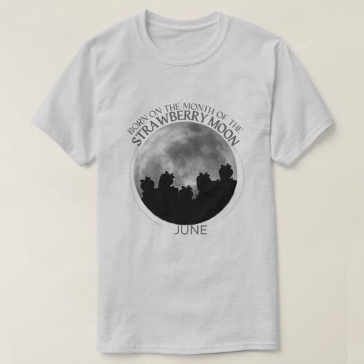 Birth Moon T - Shirt Design |Juni |Strawberry Moon (Design vorne)