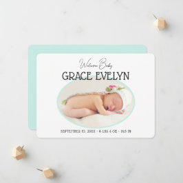 Birth New Baby Simple Foto Flat Ankündigung