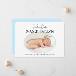 Birth New Baby Simple Foto Flat Ankündigung