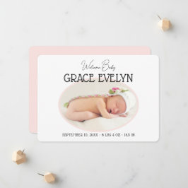 Birth New Baby Simple Foto Flat Ankündigung