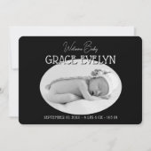 Birth New Baby Simple Foto Flat Ankündigung (Vorderseite)