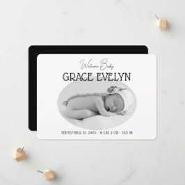 Birth New Baby Simple Foto Flat Ankündigung