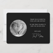 Birth New Baby Simple Foto Flat Ankündigung (Rückseite)