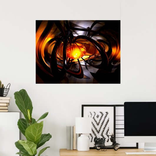 Birth of a Sun Abstract Poster (Heimbüro)